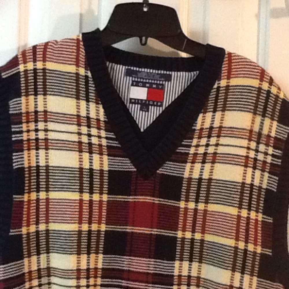 Men's Sweater Vest Tommy Hilfiger Size L Preppy
